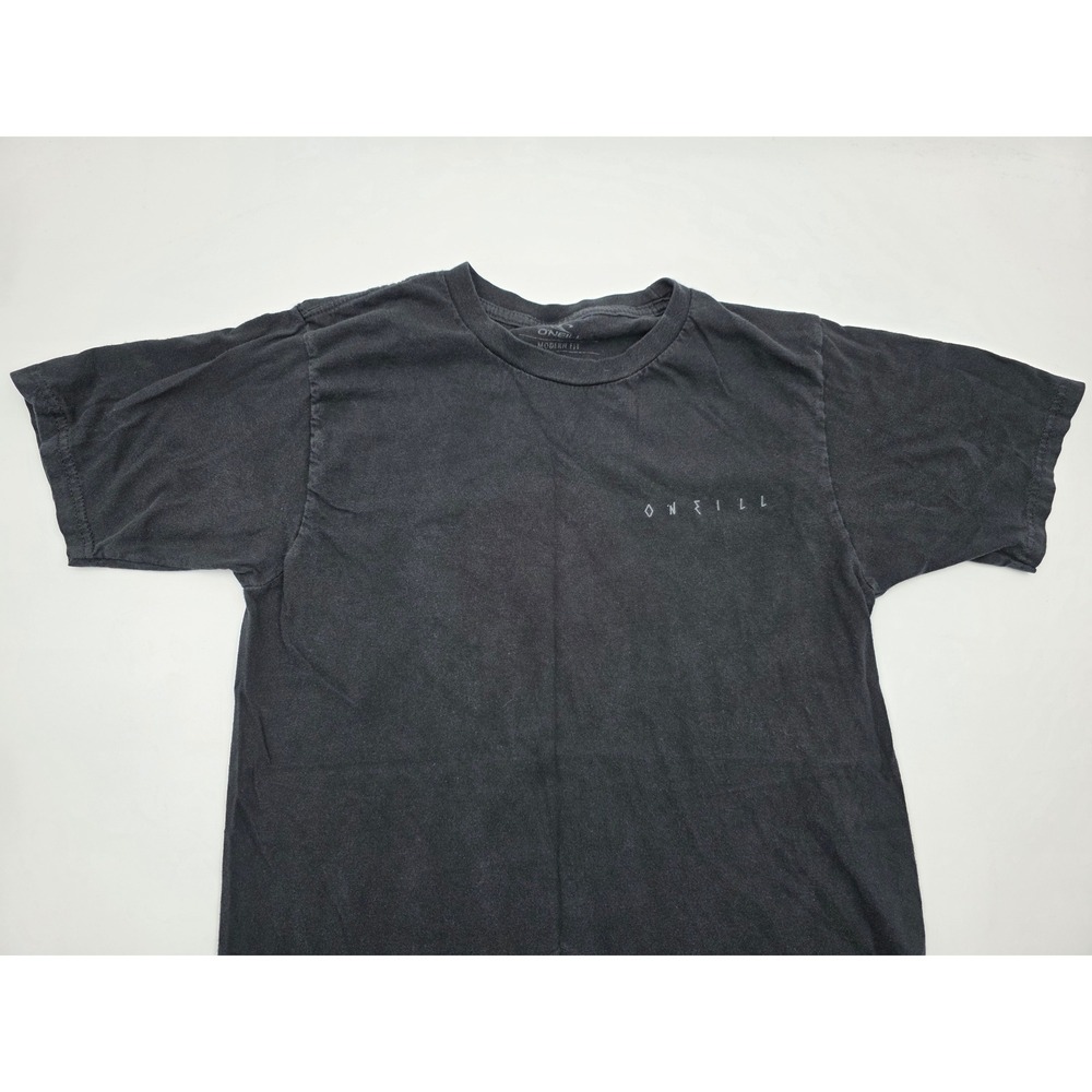 ONeill Black Skull Wave Graphic T Shirt Modern Fit Mens Small - Picture 3 of 13